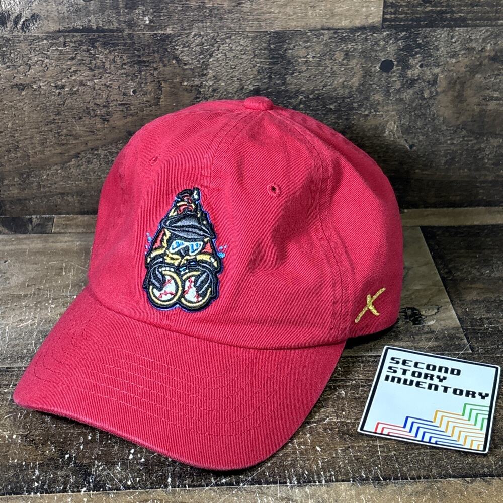 Morehead City Marlins Alternate Booty Divers Baseball Hat Cap Red Adjustable